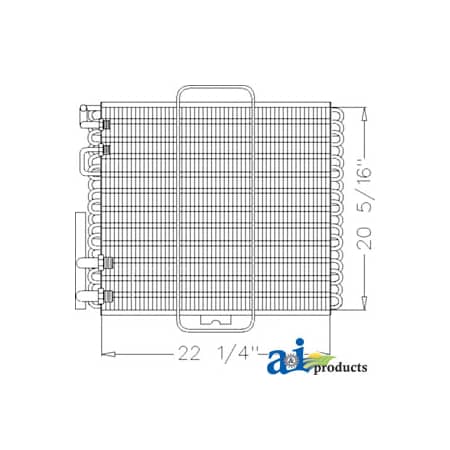 A & I Products Oil Cooler/Cond. 7.5" x32" x33" A-139870A1